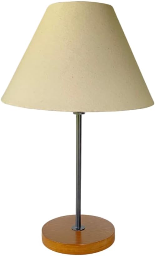 Wooden Table Lamp with Conic Shade